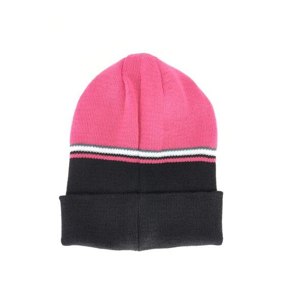 T-Mobile Reversible Unisex One Size Magenta & Black Knit Beanie Winter Hat - New - Picture 3 of 10